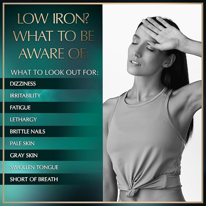 Vegan Iron Supplement for Women with Folic Acid - 35 mg Blood Builder Ferrous Sulfate, Folic Acid 400 mcg - Iron Pills for Women with Anemia & Pregnancy Support - 180 Gluten-Free Tablets - 3Pack