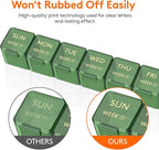 Lifewit Monthly Pill Organizer, 28 Day Pill Box, 4 Weeks One Month Vitamin Cases, Large Compartments Medicine Organizer for Fish Oils, Supplements, 28 Grids, Green
