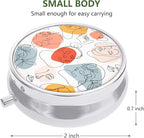 Nipichsha Pill Box, Small Pill Case for Purse & Pocket, Cute Travel Medicine Organizer, Portable Medicine Container Holder to Hold Vitamins, Medication, Fish Oil & Supplement, Guise
