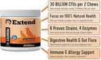 Extend Dog Joint Care Supplement (30 Count) + Probiotics Soft Chews (100 Count) | with Glucosamine, MSM, Type II Collagen Supports Hip, Joint, Gut & Immune Health - Made in USA
