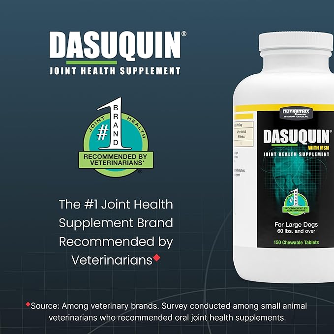 Nutramax Dasuquin for Large Dogs, Joint Health Supplement, Contains Glucosamine for Dogs, Plus Chondroitin, ASU, MSM and More, Supports Healthy Joints, Chewable Tablets, 150 Count