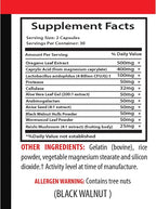 Natural detoxification Supplement - Candida Away Extra Strength Formula - Candida Support - Digestive AID - Candida Vitamins - Candida Cleanse - Oregano Oil Capsules - Black Walnut Hull - 1Bottle
