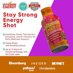 Vitamin Energy Immune+ Extra Strength Energy Shot Strawberry Twist 10 Pack, 260mg Natural Caffeine, B-Vitamins, Citicoline, Green Tea, Immunity & Focus Support, Zero Sugar, Gluten-Free 1.93 fl oz