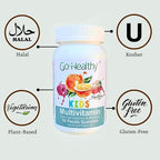 Go Healthy Kids Multivitamin Gummies, Immune Support, Kids Vitamin Gummies, Kosher Kid Vitamin, Halal, Non-GMO, Gluten-Free Tasty Gummy - 30 Servings