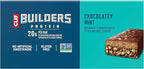 CLIF BUILDERS Protein Bars - Chocolatey Mint - 20g Plant Based Protein - Gluten Free - Non-GMO - Low Glycemic - No Artificial Sweeteners - 2.4 oz. (12 Pack)