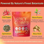 Spicy Square Gummy, Hot Peach Gummies – Natural Chili Flavor, 30 Gummies