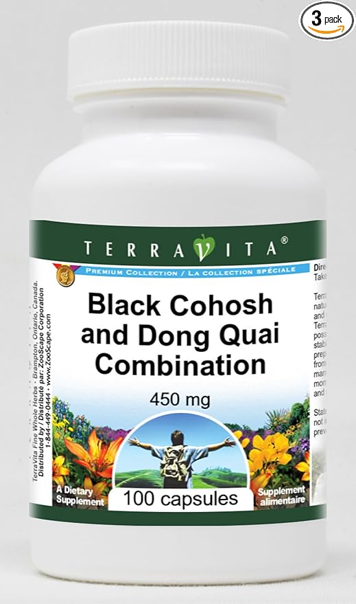 Black Cohosh and Dong Quai Combination - 450 mg (100 Capsules, ZIN: 513391) - 3 Pack
