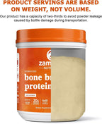 Zammex Pure Grass Fed Beef Bone Broth Protein Powder, 20g Protein, Hydrolyzed Collagen Supplement for Healthy Skin, Nails, Hair, Joints, Non-GMO, Gluten Free, Paleo & Keto Friendly, Great in Soup