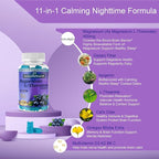 Magnesium L-Threonate Gummies w. Apigenin L-Theanine, Advanced 11-in-1 Magnesium Supplements w. Vitamin D3 K2 B6 for Sleep Cognitive Brain & Relax, High Absortption Magnesium Gummies for Adults & Kids