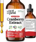 Wild & Organic Cranberry Concentrate Liquid Drops - Urinary Tract Support with Cranberry Supplement for Women & Men - 500 mg Extract per Serving - Vegan, Sugar & Alcohol-Free - 4 fl oz