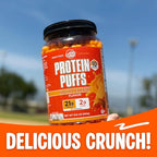 Twin Peaks Protein Puffs - (Nacho Cheese), Keto Friendly, Low Carb Snack (300g, 21g Protein, 2g Net Carbs, High Protein, Healthy Crunchy Snack).