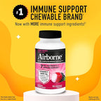 Airborne Vitamin C 1000mg (per Serving) - Very Berry Chewable Tablets (116 Count in a Bottle), Gluten-Free Immune Support Supplement, with Vitamins A C E, Zinc, Selenium, Ginger, Antioxidants