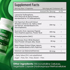 FloraBliss 120 Liposomal Sulforaphane Supplement+ 1000mg Capsules - Broccoli Extract | with Quercetin, Selenium & NAC - High Potency Non-GMO - Vegan - Non GMO