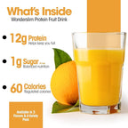 WonderSlim Protein Fruit Drink, Tangy Orange, No Fat, Gluten Free, Keto Friendly & Low Carb (7ct)