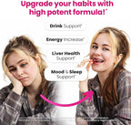 Liver Health, Stop Drinking Alcohol, 100% Drug-Free, Natural, Works Fast, Support Gummies to Help Less Cravings, Suppress Triggers, Before, During & After Quitting