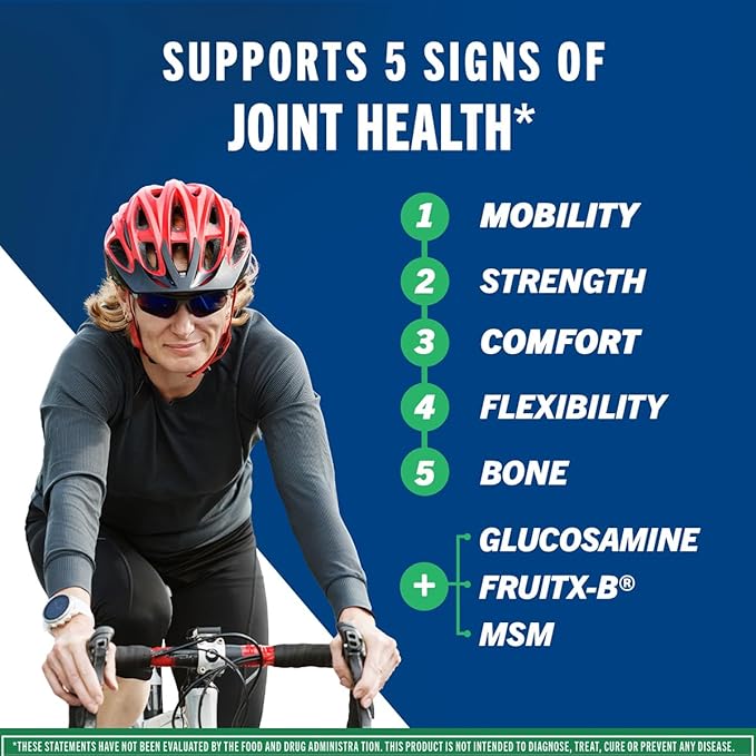 Move Free Advanced Glucosamine Chondroitin MSM Joint Support Supplement, Supports Mobility, Comfort, Strength, Flexibility & Bone, 120 Tablets/40 Servings (2 Pack)