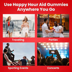 Sneaky Booze Happy Hour Aid Gummies Supplement Pre Game Party Hydration Electrolytes Alcohol DHM Milk Thistle After Drinking Gummy Weekend Recovery Vitamins Formula Better Mornings Support 90 Count