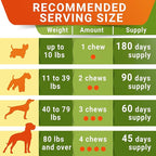 Senior Advanced Glucosamine Chondroitin Joint Supplement for Dogs - Hip & Joint Pain Relief Pills - Large & Small Breed - Hip Joint Chews Canine Joint Health - Chews Older Dogs - Bacon Flavor - 180Ct