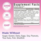 Probiotics for Women 30 Strains, 100 Billion CFU Vaginal Probiotics with Digestive Enzymes, Prebiotics & Cranberry for Urinary Tract Health, pH Balance, 30 Veggie Capsules