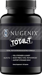 Nugenix Total-T, Free and Total Testosterone Booster Supplement for Men, 90 Count