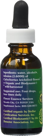 Flower Essence Services Dropper Herbal Supplements, Mariposa Lily, 1 Ounce