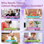 Totaria Sugar Free Calcium Magnesium Zinc Gummies for Women Men, 19-in-1 Ultimate Absorption Calcium 1200 mg Supplements with Vitamin D3 K2, Boron, B12, Ashwagandha, for Bone, Teeth, Calm, Vegan