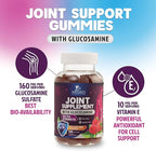 Joint Support Gummies - Glucosamine Plus Vitamin E Nature's Joint Support Supplement for Occasional Discomfort for Back, Knees & Hands - Cartilage & Joint Health & Flexibility Support - 120 Gummies
