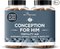 Eu Natural Conception for Him - Male Fertility Supplements with Ashwagandha, Folate & Zinc - Sperm Count, Motility & Strength Support - Fertility Support for Men, 120 Vegetarian Capsules