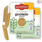 Pastabilities, Protein Pasta, Penne - 24g Protein & Low Carb, 17g Net Carbs - High Protein, Delicious Taste & Texture Non-GMO Plant-Based Pasta, Keto Friendly, Vegan (8 Ounce, 2 Pack)