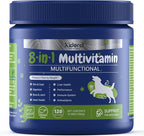 Dog Multivitamin with Glucosamine, Chondroitin, MSM & Probiotics – 8-in-1 Hip & Joint, Skin & Coat, Gut, Heart & Immune Health Supplement Soft Chews for Dogs – 120 Count