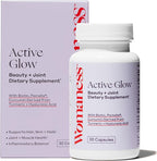 Womaness Active Glow Hair Skin and Nails Vitamins for Women - Hair Growth Vitamins with Hyaluronic Acid - Biotin and Curcumin - Nail Care, Joint Support and Glow Supplements for Dry Skin - 30 Capsules