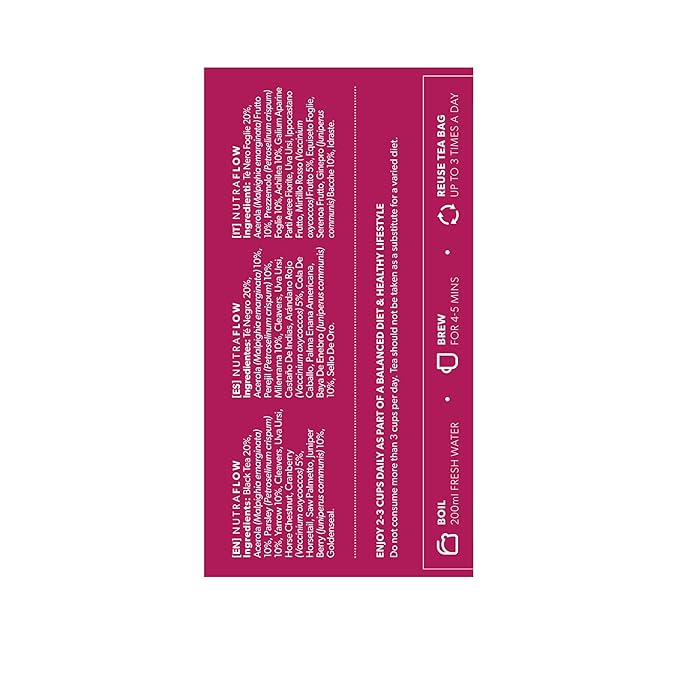 NUTRAFLOW Herbal Tea Blend – Includes Horsetail, Yarrow & Goldenseal - Support Health Cleansing Process - 40 Enveloped Tea Bags - by Nutra Tea - (2 Pack)