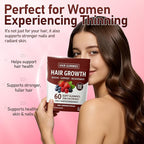 Hair Growth Gummies, Daily Hair Nourishment with Biotin, Collagen & Botanical Extracts, Supports Healthy Hair Growth & Strength, Skin & Nail Care, Non-GMO, 2pack, 120 Gummies