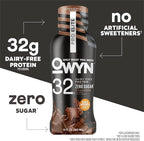 OWYN Only What You Need Pro Elite Chocolate Flavored Protein Shake, 32g Protein, 0g Sugar, High Protein, Dairy Free, Gluten Free, Plant Based Protein Drink, 12 Count