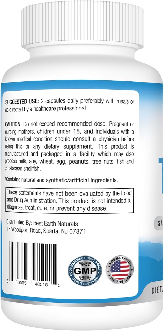 Best Earth Naturals Thyroid Support Supplement for Women and Men - 60 Capsules