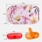 Serfeymi Weekly Travel Pill Organizer 2 Times A Day AM PM Upgraded Rainbow Pill Box 7 Day with Portable Zipper PU Leather Pill Case, Medicine Organizer for Pills, Vitamins, Fish Oils - Pink 03