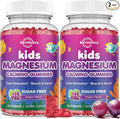 2 Pack Kids Magnesium Glycinate Gummies - Magnesium Gummies with L-Theanine, Chamomile, Licorice, Vitamin B6, D for Kids & Adults Sleep, Stress, Muscle Relief & Nerve Bone - Sugar Free Grape