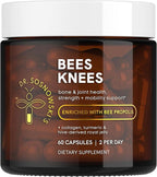 Dr Sosnowski's Bees Knees Bone Health | Ultimate Support for Inflammation Relief, with Collagen, Vitamin C, Turmeric and Bee Propolis | Vegetable Capsules, 60ct
