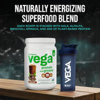 Vega Protein and Greens Protein Powder, Chocolate - 20g Plant Based Protein Plus Veggies, Vegan, Non GMO, Pea Protein for Women and Men, 1.2 lbs (Packaging May Vary) (Pack of 1)