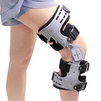 Unloader Hinged Knee Brace for Arthritis Pain and Support, Joint Pain | One Size Knee Brace with side stabilizers for Man Woman,Adjustable knee hinged brace (Grey, Right)