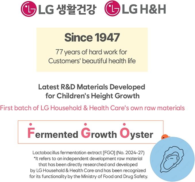KEYTENTIAL] Height Growth Daily Nutrition Supplement for Kids & Teens | Trusted LG H&H Formula from Korea | FGO Probiotic + Zinc (Gummy_Grape Jelly)