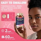 40-in-1 Menopause Supplements for Women, Multibenefit & Complete Black Cohosh for Hot Flashes, Night Sweats & Hormone Balance, w/ Probiotics, DIM, Vitex, Dong Quai, Red Clover and More, 120 Vegan Caps