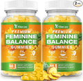 2 Pack Premium Feminine Balance Gummies for Women, Pineapple Gummies for Women Ph Balance & Vaginal Health, Immune Support, Vegan, Gluten-Free, Pineapple Flavor, 120 Count