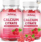 Calcium Citrate Gummies 1200mg Chewable Calcium Supplement for Women & Men, Supports Bone, Muscle & Immune Health, Sugar-Free, Non-GMO, Gluten-Free, Natural Raspberry Flavor, 120 Count