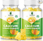 Calcium Citrate Gummies 1200 mg, Sugar Free Calcium Gummies for Adults & Kids, Chewable Calcium Supplements for Women, Bone & Immune Support, Pineapple Flavor 120 Count