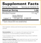 Integrative Therapeutics Lipase Concentrate-HP - Enzyme Supplement for the Digestion of Fats - Nutrient Absorption & GI Tract Health Support* - Dairy-Free & Vegan - 90 Count (45 Servings)