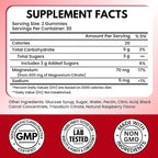 Vitboost Magnesium Citrate Gummies 600mg - 60 Count Vegan Magnesium Gummies for Relaxation & Muscle Support - Natural Raspberry Flavor - Non-GMO, Gluten Free, Plant Based