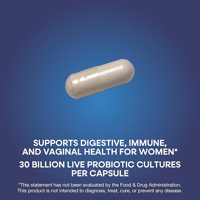 Nature's Way Fortify Daily Probiotic for Women, 30 Billion Live Cultures, 10 Strains, Prebiotics and Probiotics for Women, Supports Digestive and Immune Health* No Refrigeration Required, 30 Capsules