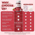 GREENPEOPLE Cortisol Supplements for Women & Men - Cortisol Reducer Detox Manager w/KSM-66 Ashwagandha/Magnesium/L-theanine/GABA/Vitamin B6 for Mood/Sleep/Stress Relief 60 CT Raspberry Flavor Gummies