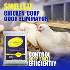 SMELLEZE Natural Chicken Coop Odor Eliminator Granules, Sprinkle in Chicken Coop, Bedding, Run, Pen, Nest & Yard - Unscented, Flock Safe Chicken Coop Deodorizer - 50 lbs.